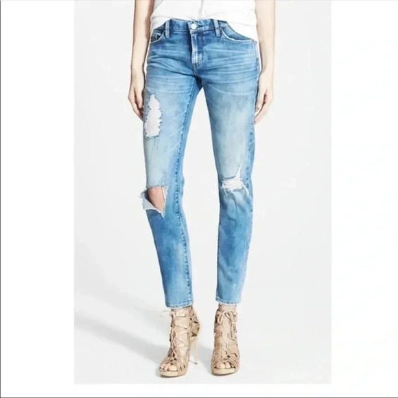 BlankNYC Distressed Skinny Classique Blue Jeans in Good Vibes Size 28 - Picture 1 of 8